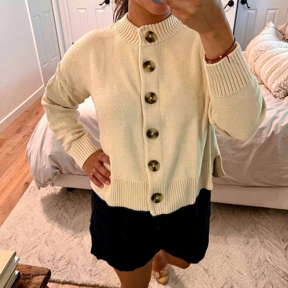Madewell cropped swing cardigan